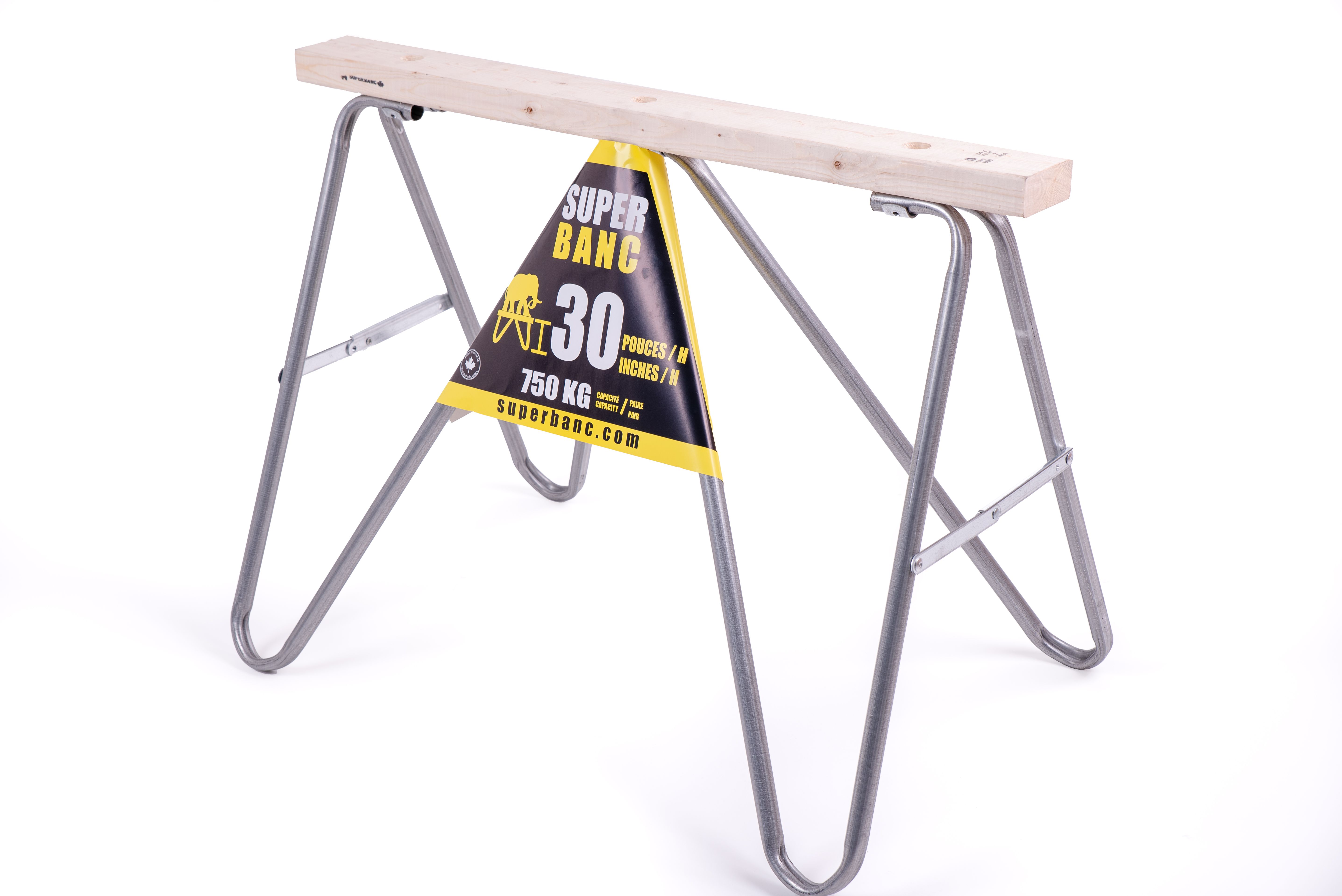 Super Banc 30 — Une hauteur de travail accrue dans un format pliable, stable et facile à ranger.